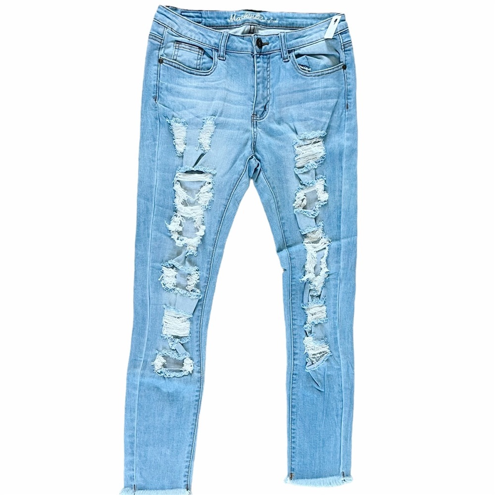 - MACHINE Nouvelle Mode Extreme Distressed Jeans Size 11